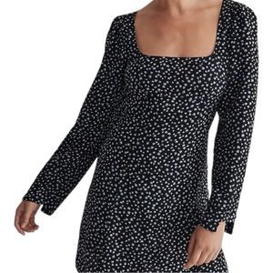 Madewell Seamed Long-Sleeve Mini Dress Sz 6  NM453